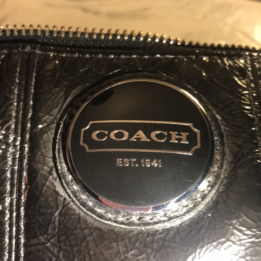 Coach Handbag Black Patten Leather
